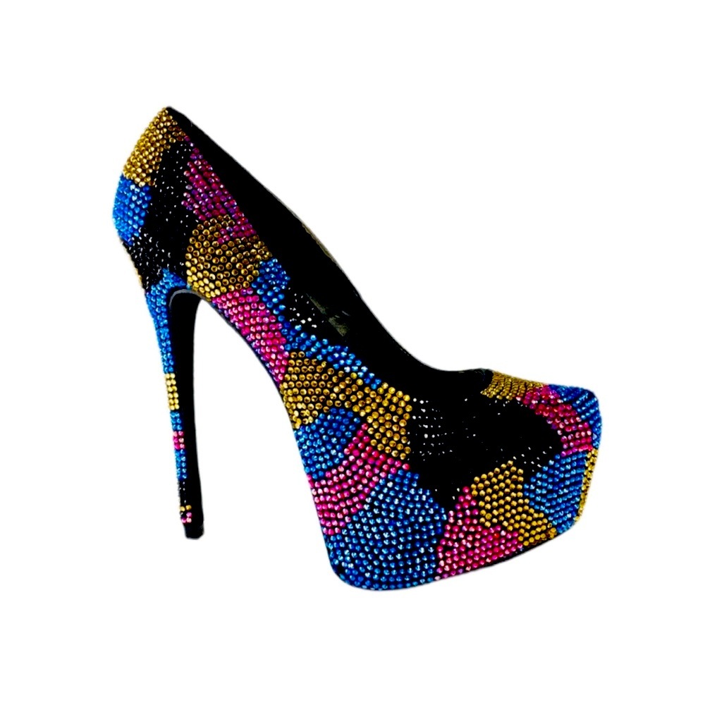 Steve Madden DYVINAL Sequin Platform Stilettos • 6” Heel